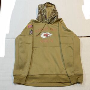 Chiefs PATRICK MAHOMES Onfield Hoodie Support To Troops Military Large